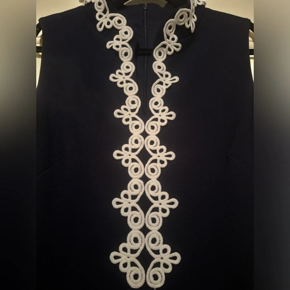 Jessica Howard Navy Blue Mini Dress with White Embroidery - Picture 5 of 5